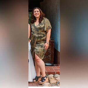 Adrianna Papell Gold Cocktail Dress